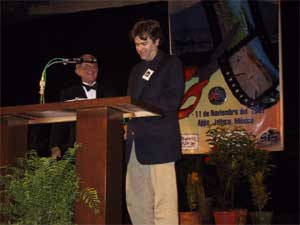 Dan accepting the award for Best Feature